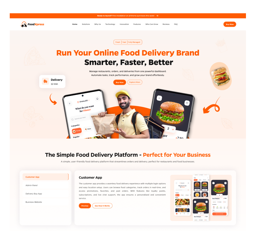 FoodXpress – Online Food Ordering & Delivery System