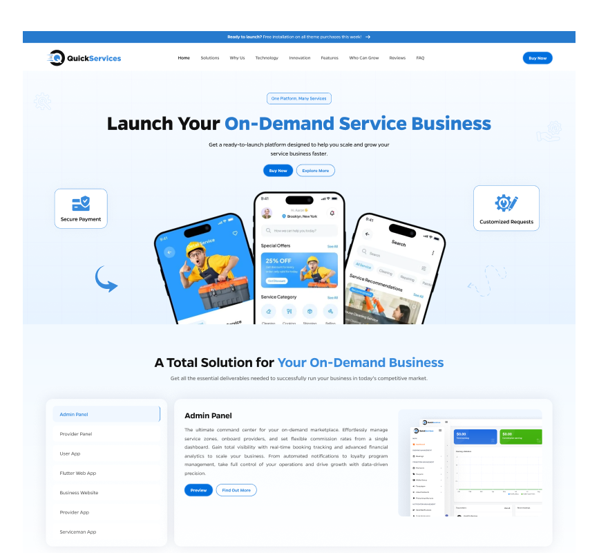 QuickServices – On-Demand Service Marketplace